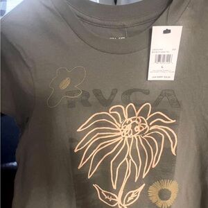 Brand New RVCA army green crop top